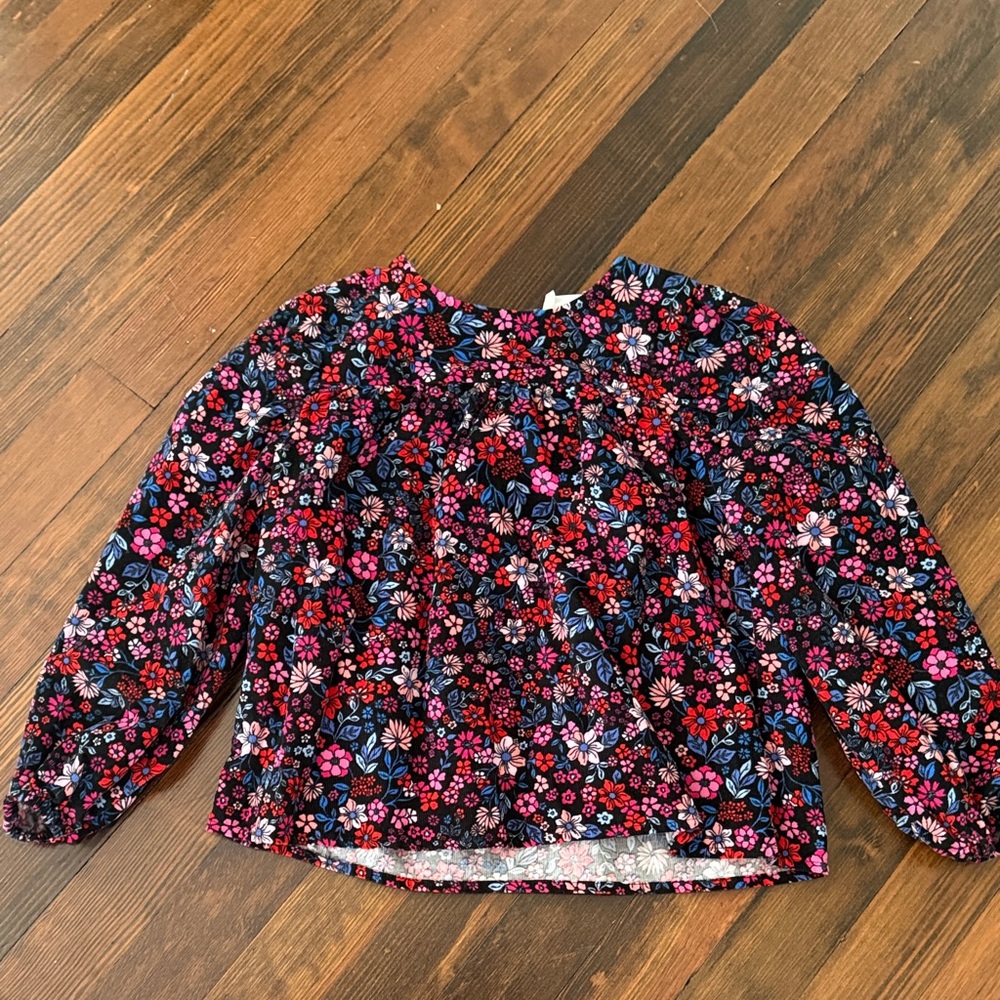 Crewcuts Floral Long Sleeve Kids Top, Size: 6-7